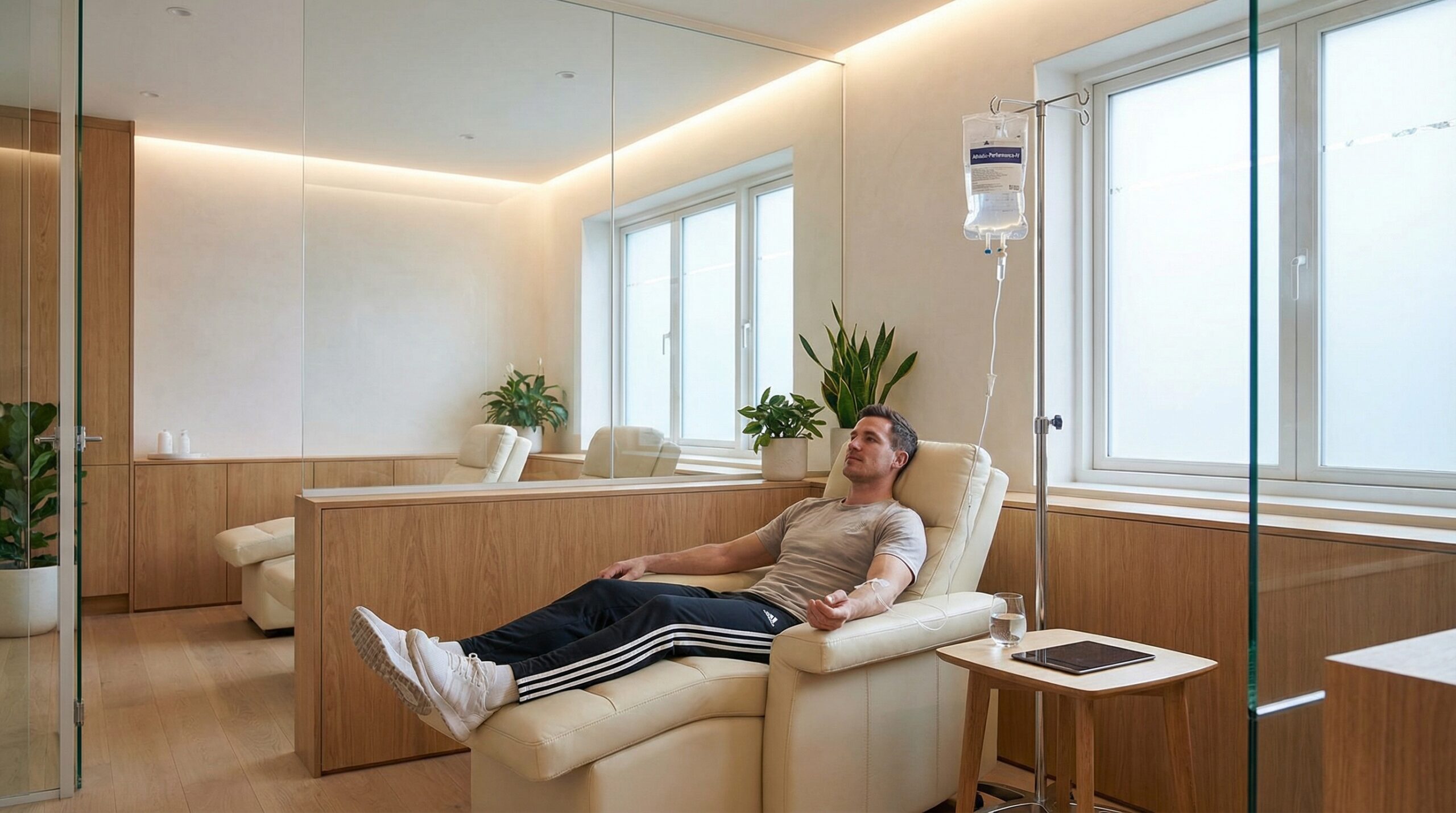 athlete-receiving-athletic-performance-iv-in-modern-wellness-clinic