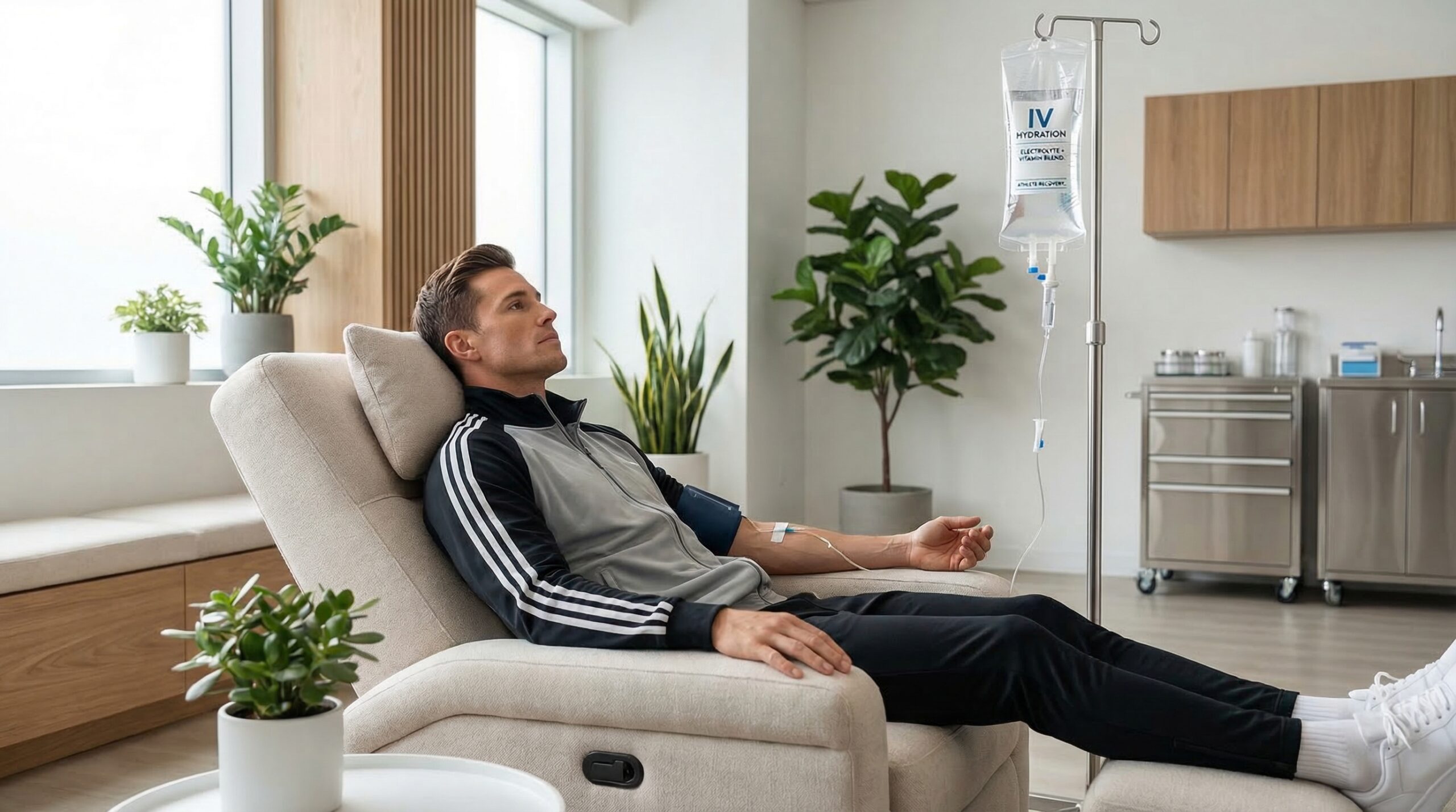 athlete-receiving-iv-hydration-in-modern-wellness-clinic